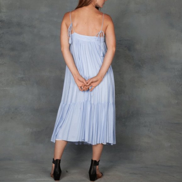 Morgan Carper Cornflower Ruffled Hem Midi Dress - Picture 2 of 11